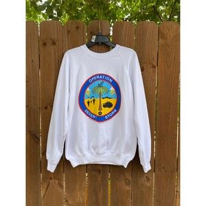 Vintage 1991 Operation Desert Storm Raglan Sleeves Sweatshirt Size XL